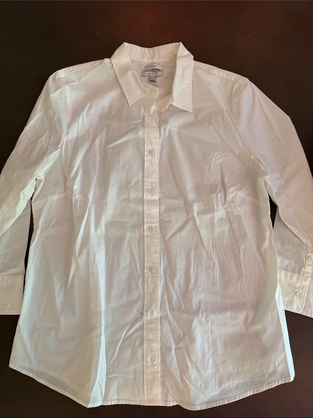 J. Crew White Button-Down Women's Shirt